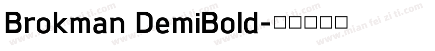 Brokman DemiBold字体转换